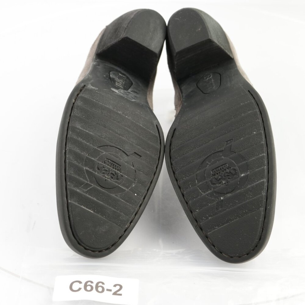 Born Womens Fredrika Boots Size 8.5 Gray Distressed Suede Bootie Mid Block Heel - Picture 8 of 12